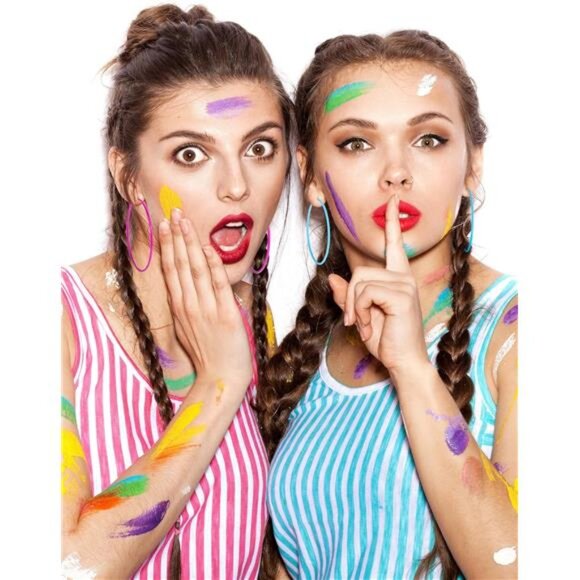 12 Pairs 80s Neon Earrings for Women Retro Colorful Hoop Earrings Pendant - Picture 5 of 7